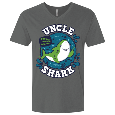 T-Shirts Heavy Metal / X-Small Shark Family trazo - Uncle Men's Premium V-Neck