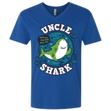 T-Shirts Royal / X-Small Shark Family trazo - Uncle Men's Premium V-Neck
