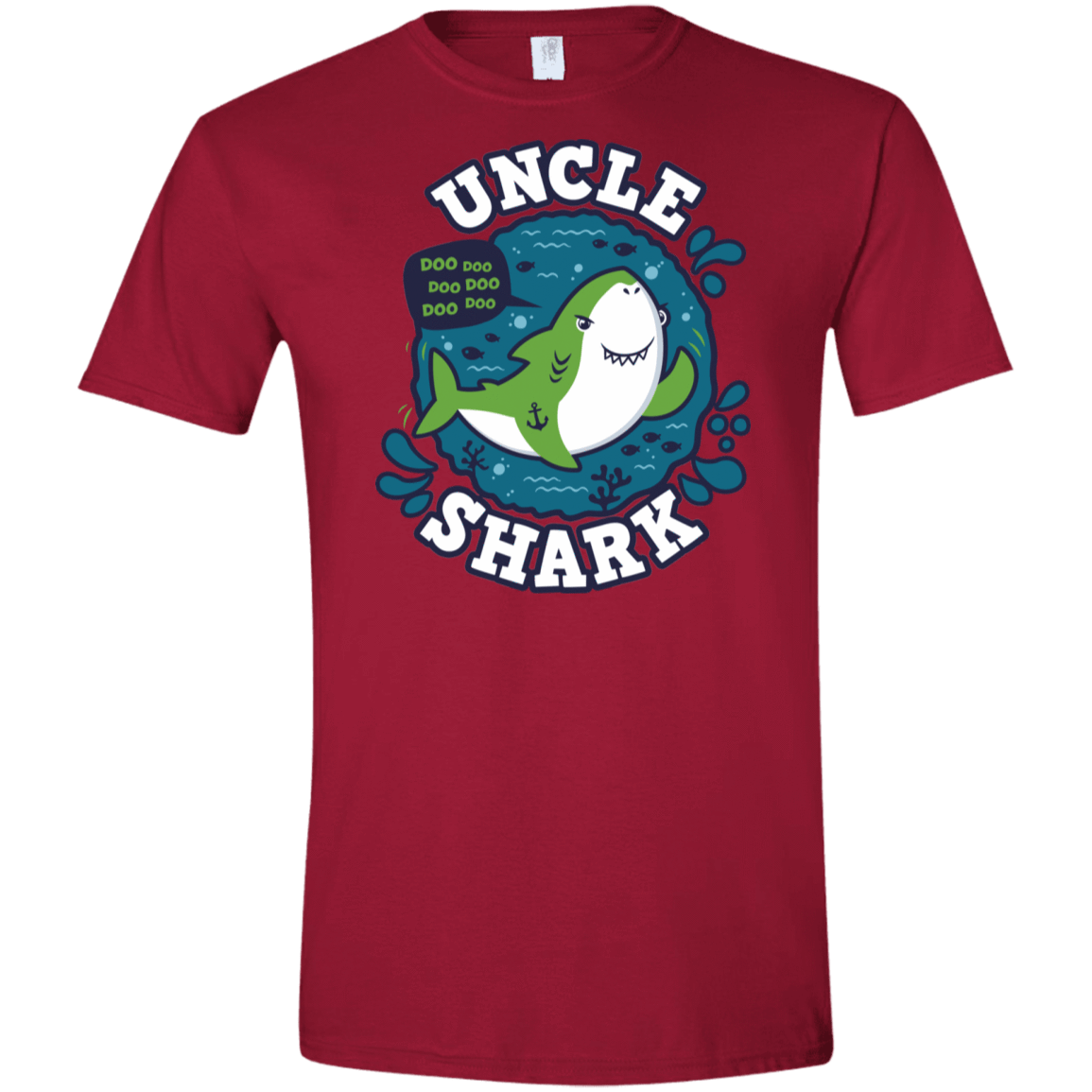 T-Shirts Cardinal Red / S Shark Family trazo - Uncle Men's Semi-Fitted Softstyle