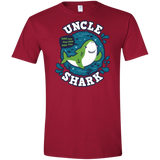 T-Shirts Cardinal Red / S Shark Family trazo - Uncle Men's Semi-Fitted Softstyle