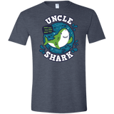 T-Shirts Heather Navy / S Shark Family trazo - Uncle Men's Semi-Fitted Softstyle