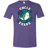 T-Shirts Heather Purple / S Shark Family trazo - Uncle Men's Semi-Fitted Softstyle