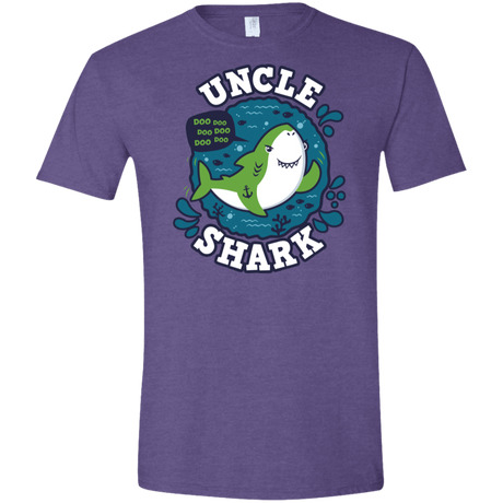 T-Shirts Heather Purple / S Shark Family trazo - Uncle Men's Semi-Fitted Softstyle