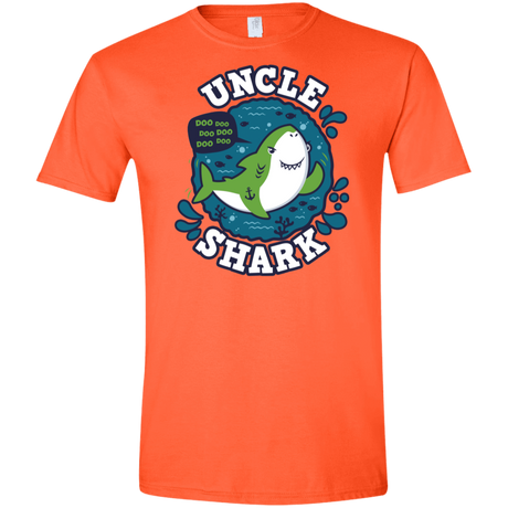 T-Shirts Orange / S Shark Family trazo - Uncle Men's Semi-Fitted Softstyle