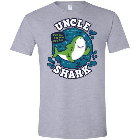 T-Shirts Sport Grey / X-Small Shark Family trazo - Uncle Men's Semi-Fitted Softstyle