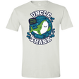 T-Shirts White / X-Small Shark Family trazo - Uncle Men's Semi-Fitted Softstyle