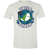 T-Shirts White / X-Small Shark Family trazo - Uncle Men's Semi-Fitted Softstyle