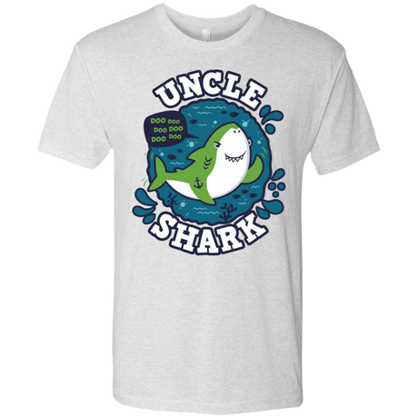 T-Shirts Heather White / S Shark Family trazo - Uncle Men's Triblend T-Shirt
