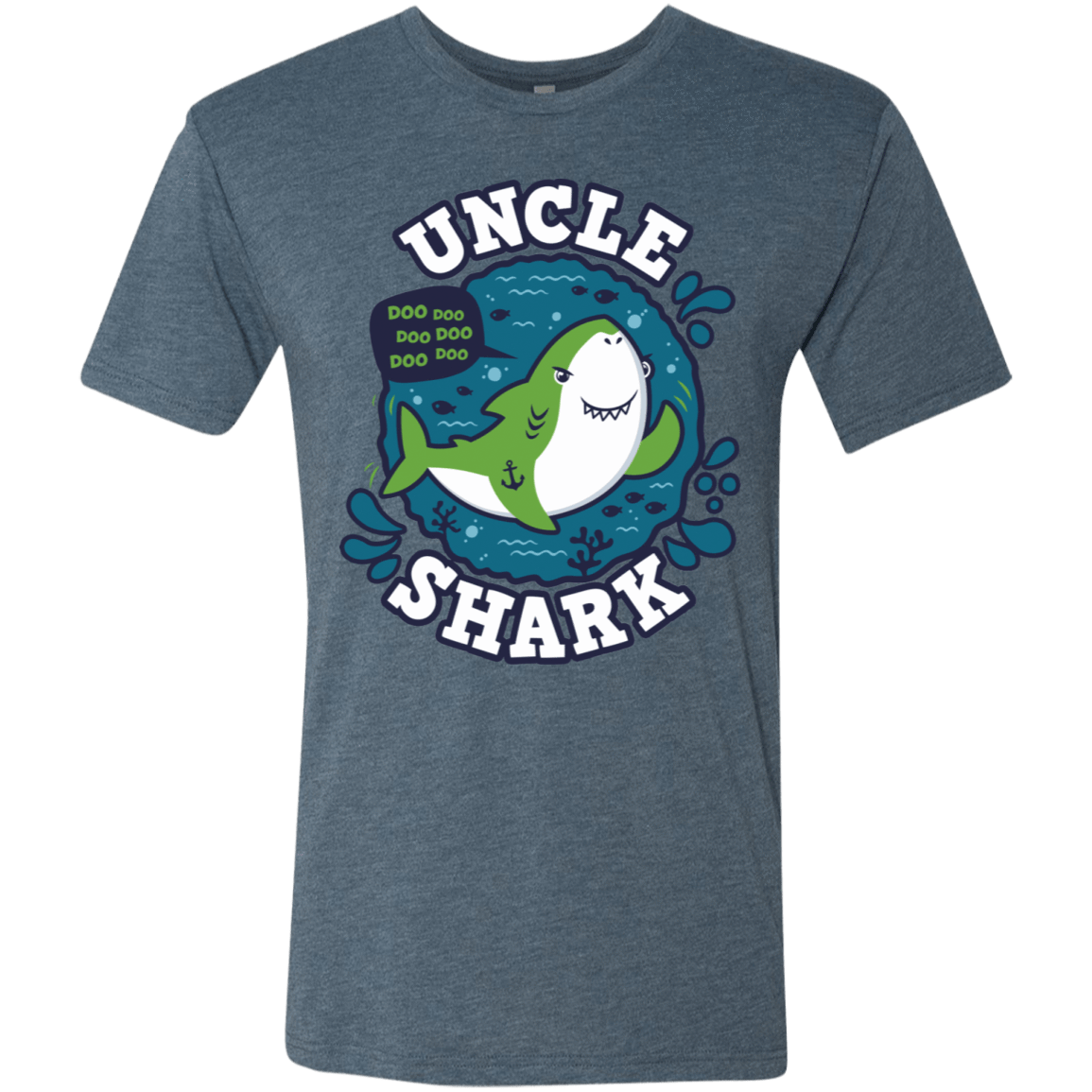 T-Shirts Indigo / S Shark Family trazo - Uncle Men's Triblend T-Shirt