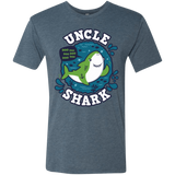 T-Shirts Indigo / S Shark Family trazo - Uncle Men's Triblend T-Shirt