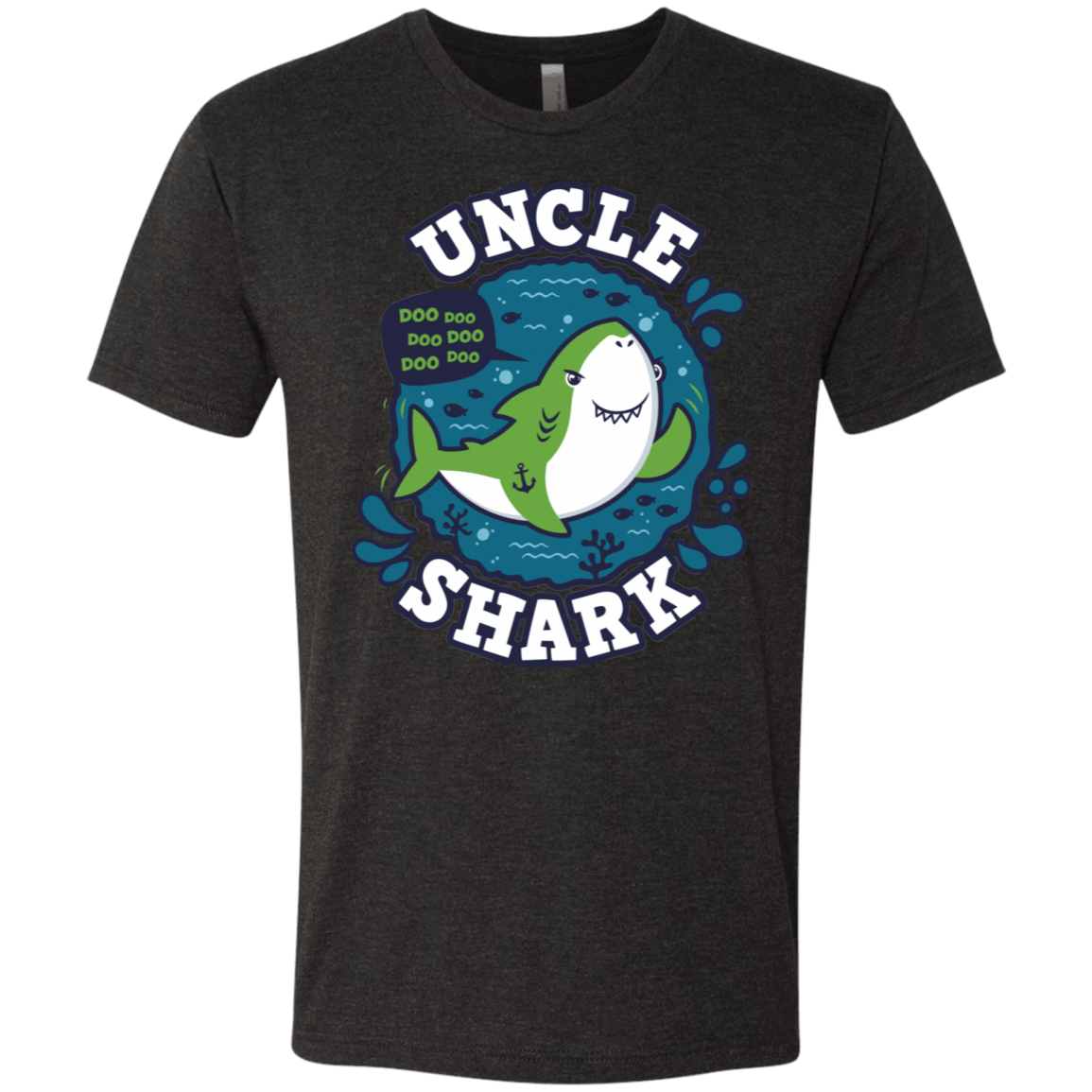 T-Shirts Vintage Black / S Shark Family trazo - Uncle Men's Triblend T-Shirt