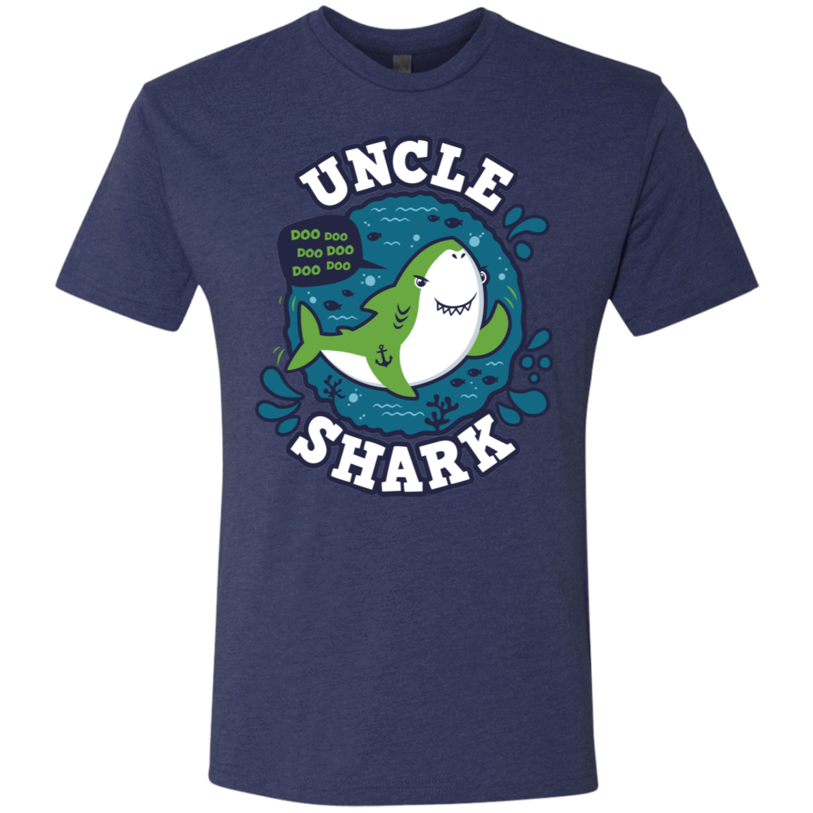 T-Shirts Vintage Navy / S Shark Family trazo - Uncle Men's Triblend T-Shirt