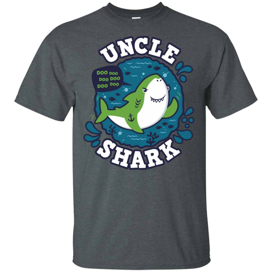 T-Shirts Dark Heather / S Shark Family trazo - Uncle T-Shirt