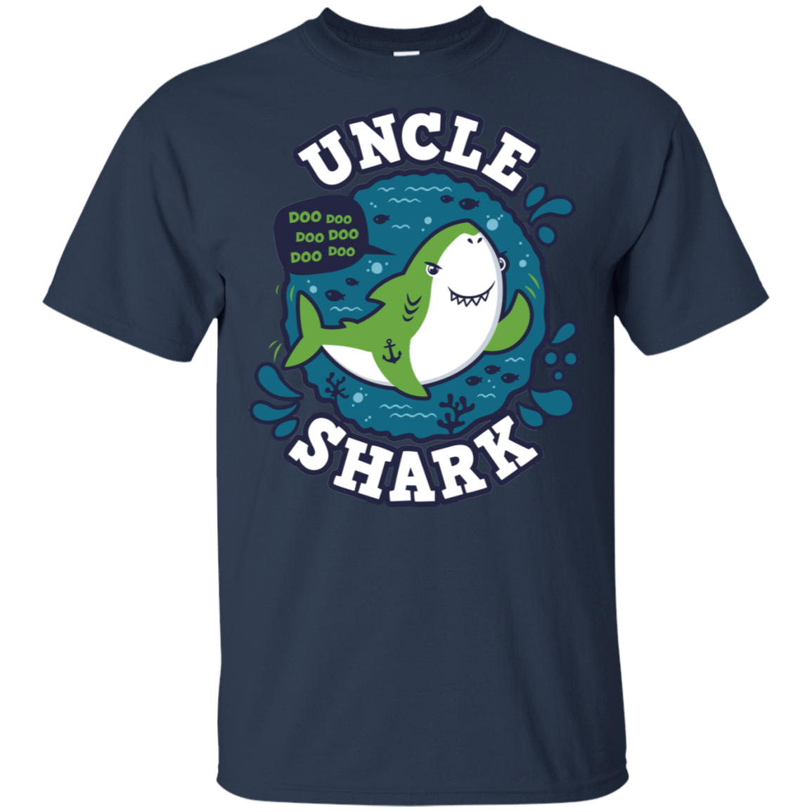 T-Shirts Navy / S Shark Family trazo - Uncle T-Shirt