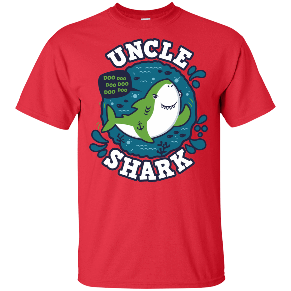 T-Shirts Red / S Shark Family trazo - Uncle T-Shirt