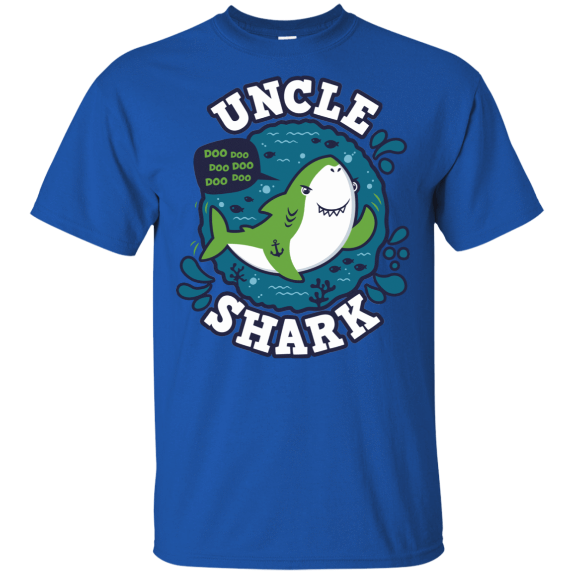 T-Shirts Royal / S Shark Family trazo - Uncle T-Shirt