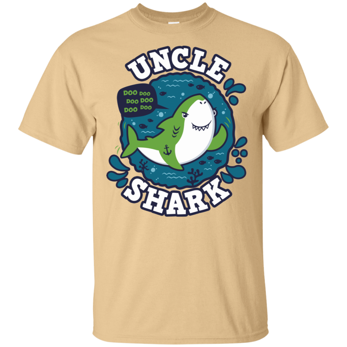 T-Shirts Vegas Gold / S Shark Family trazo - Uncle T-Shirt