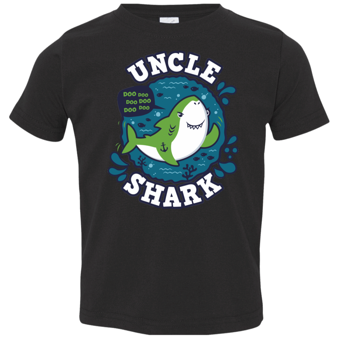 T-Shirts Black / 2T Shark Family trazo - Uncle Toddler Premium T-Shirt