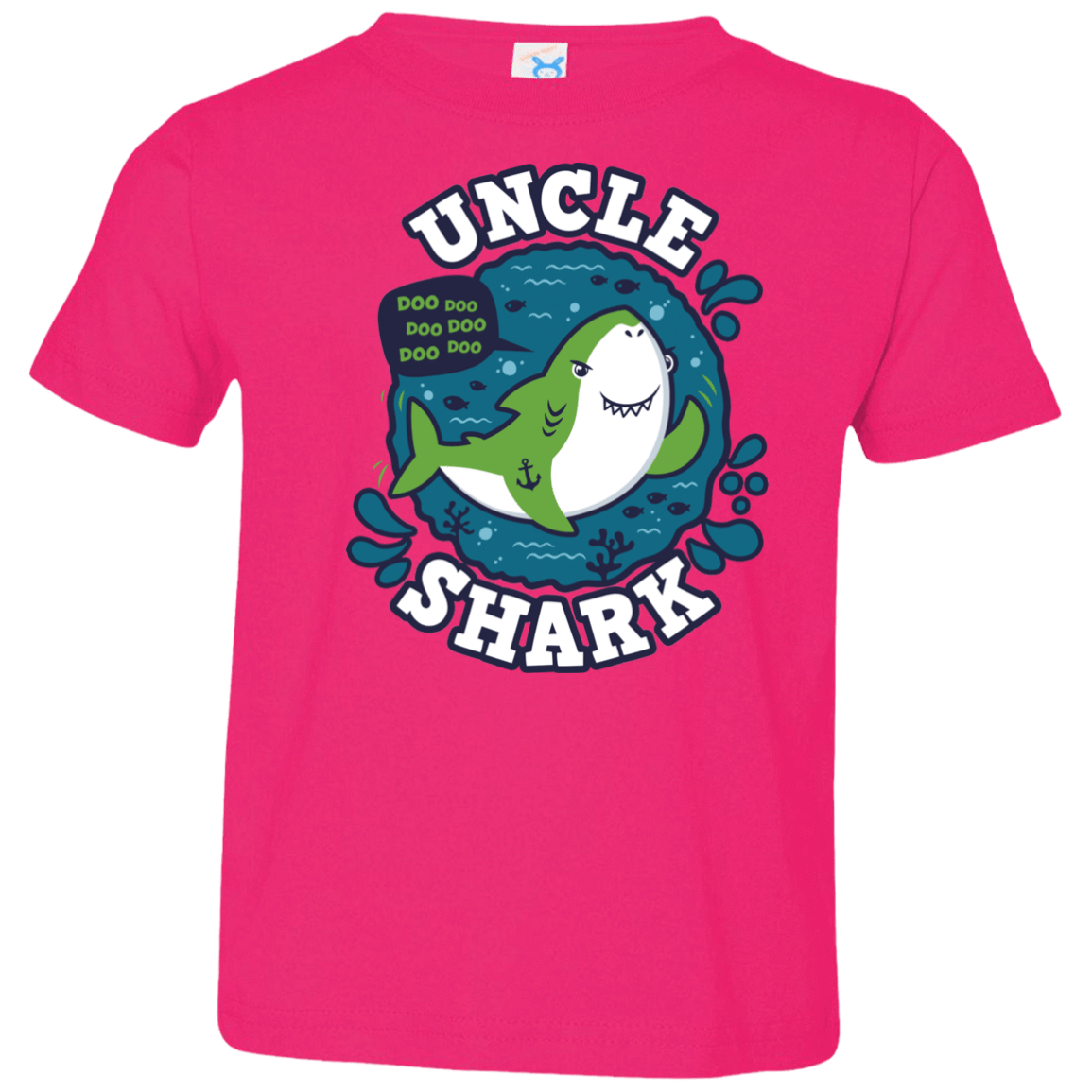 T-Shirts Hot Pink / 2T Shark Family trazo - Uncle Toddler Premium T-Shirt