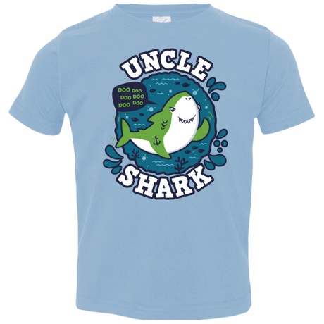 T-Shirts Light Blue / 2T Shark Family trazo - Uncle Toddler Premium T-Shirt