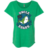 T-Shirts Envy / X-Small Shark Family trazo - Uncle Triblend Dolman Sleeve