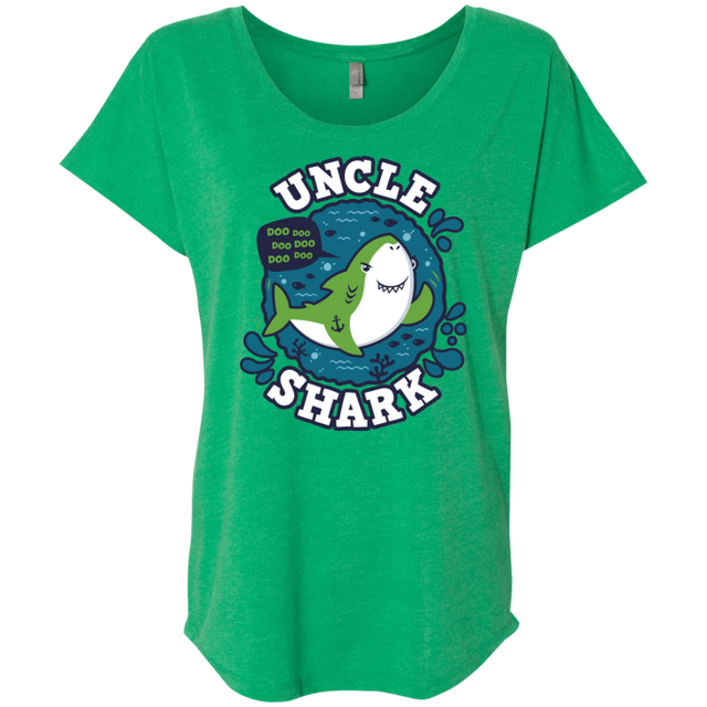 T-Shirts Envy / X-Small Shark Family trazo - Uncle Triblend Dolman Sleeve