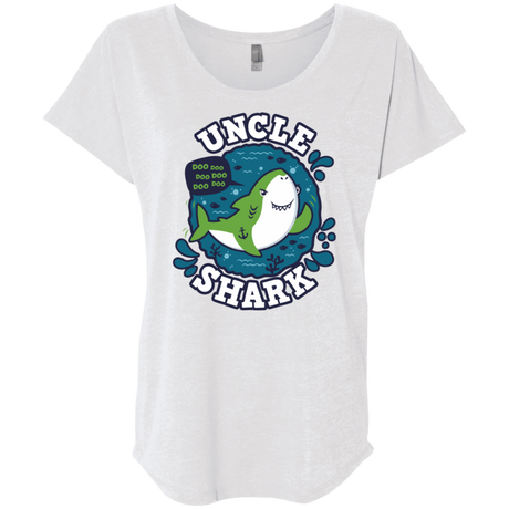 T-Shirts Heather White / X-Small Shark Family trazo - Uncle Triblend Dolman Sleeve