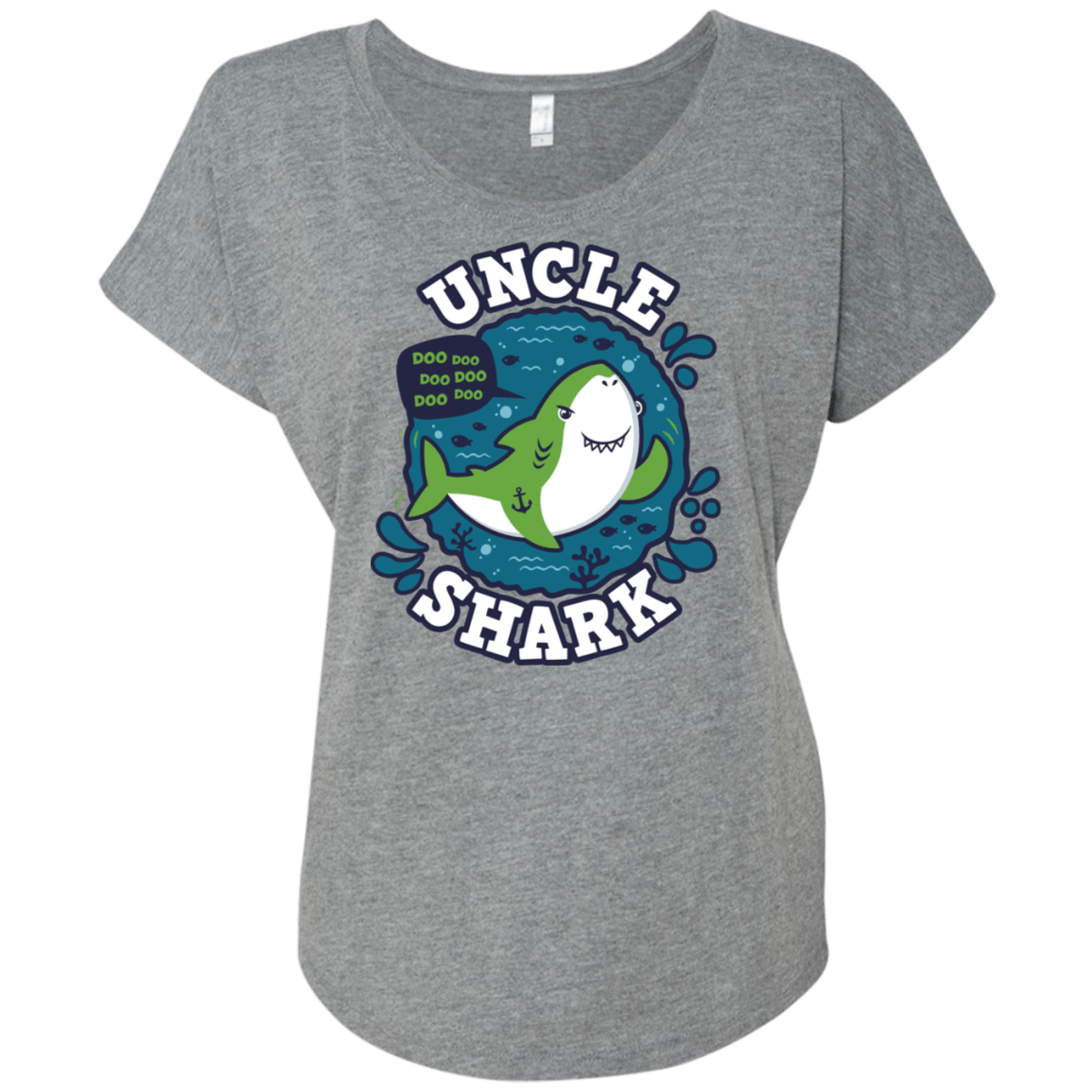 T-Shirts Premium Heather / X-Small Shark Family trazo - Uncle Triblend Dolman Sleeve