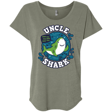 T-Shirts Venetian Grey / X-Small Shark Family trazo - Uncle Triblend Dolman Sleeve