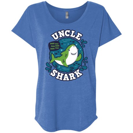 T-Shirts Vintage Royal / X-Small Shark Family trazo - Uncle Triblend Dolman Sleeve