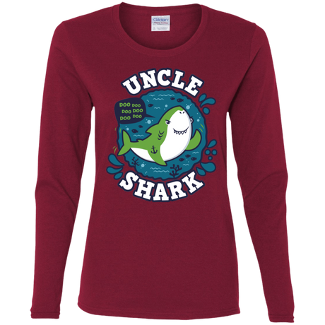 T-Shirts Cardinal / S Shark Family trazo - Uncle Women's Long Sleeve T-Shirt