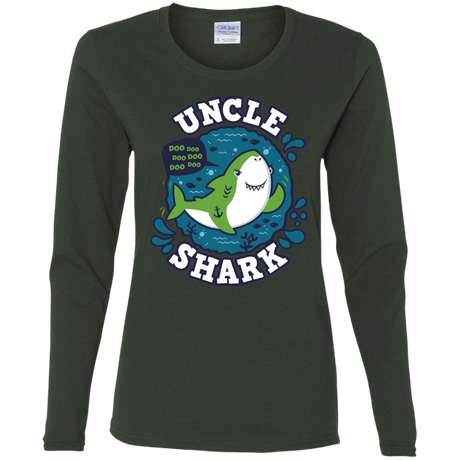 T-Shirts Forest / S Shark Family trazo - Uncle Women's Long Sleeve T-Shirt