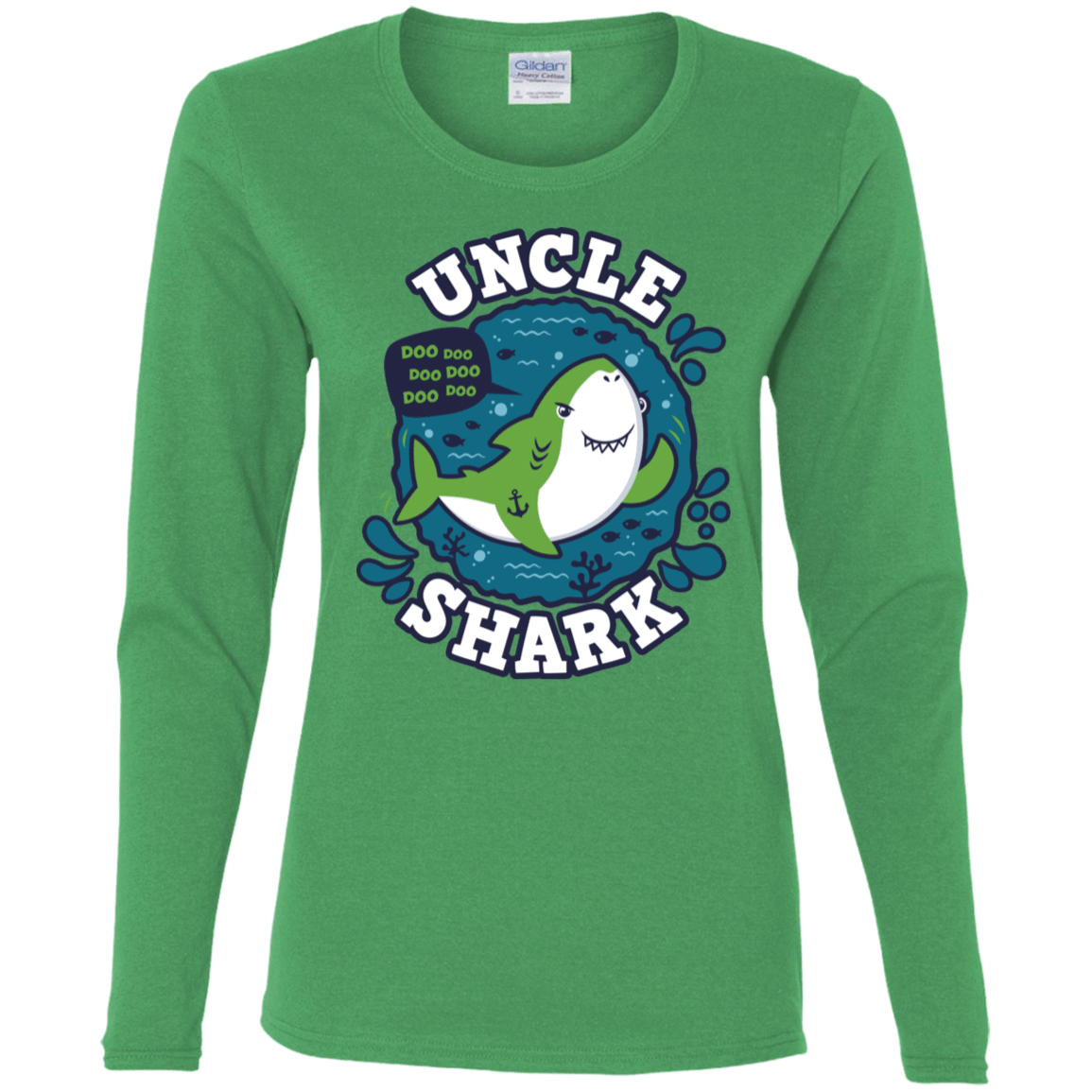 T-Shirts Irish Green / S Shark Family trazo - Uncle Women's Long Sleeve T-Shirt