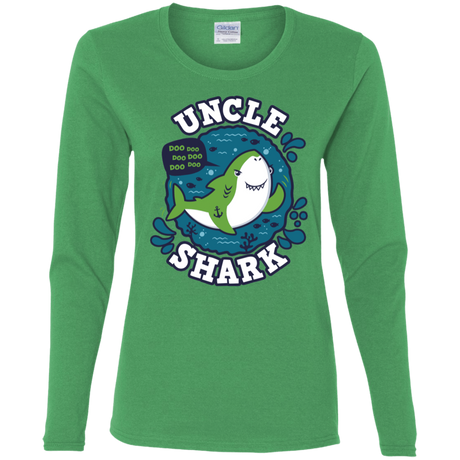 T-Shirts Irish Green / S Shark Family trazo - Uncle Women's Long Sleeve T-Shirt