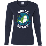 T-Shirts Navy / S Shark Family trazo - Uncle Women's Long Sleeve T-Shirt