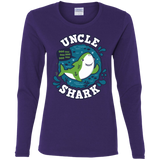 T-Shirts Purple / S Shark Family trazo - Uncle Women's Long Sleeve T-Shirt