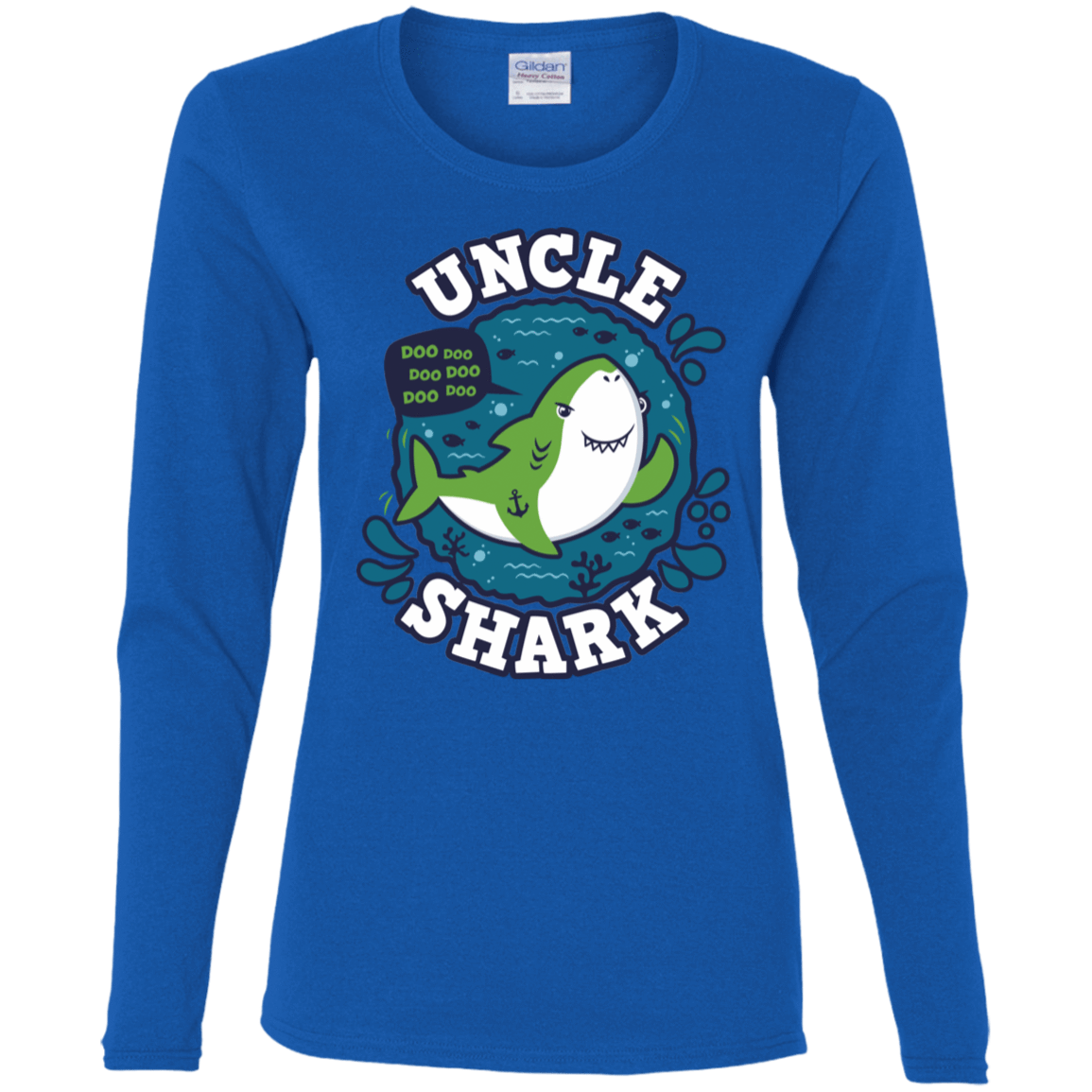 T-Shirts Royal / S Shark Family trazo - Uncle Women's Long Sleeve T-Shirt