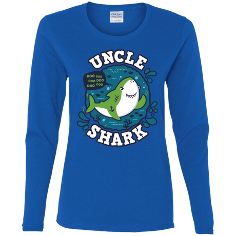 T-Shirts Royal / S Shark Family trazo - Uncle Women's Long Sleeve T-Shirt