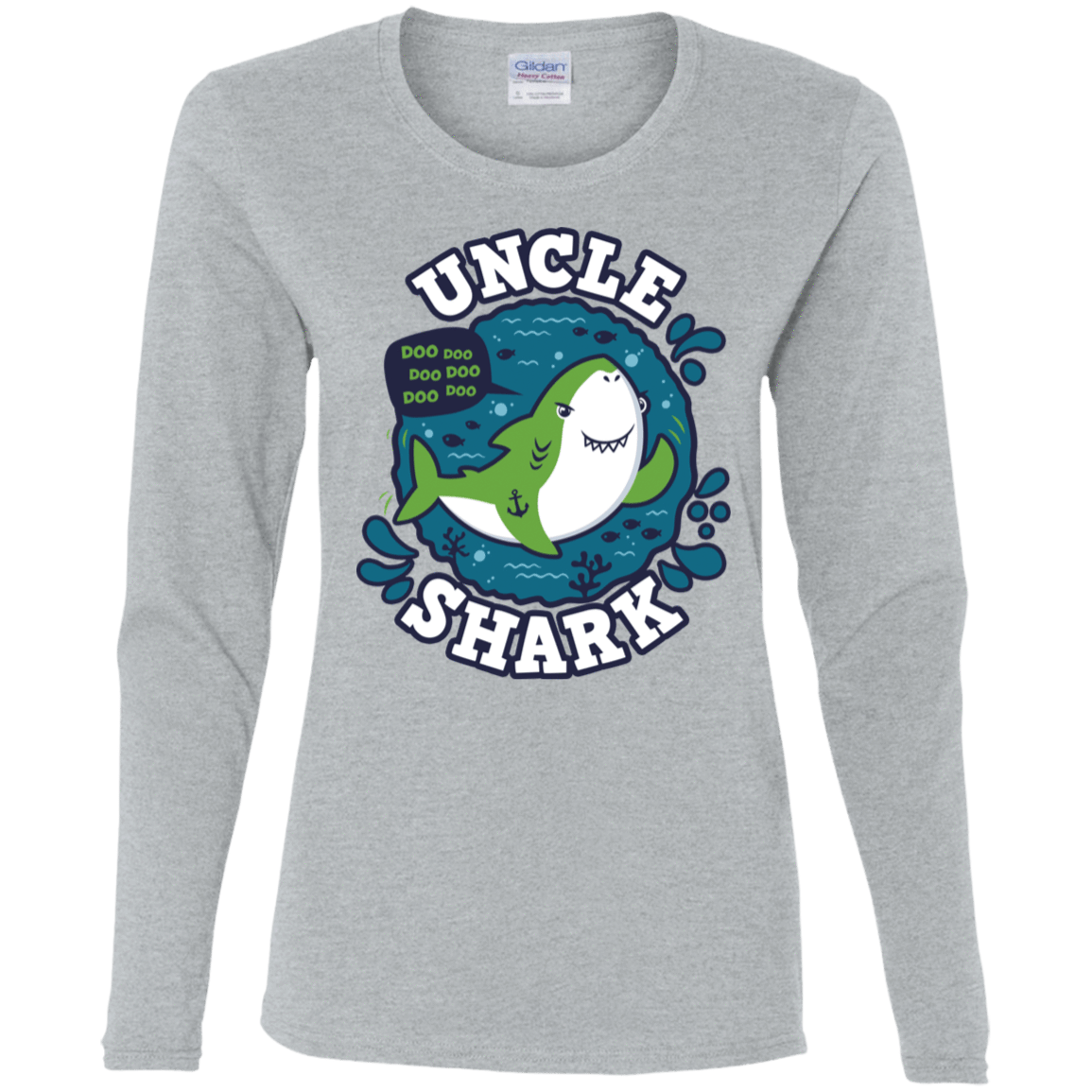 T-Shirts Sport Grey / S Shark Family trazo - Uncle Women's Long Sleeve T-Shirt
