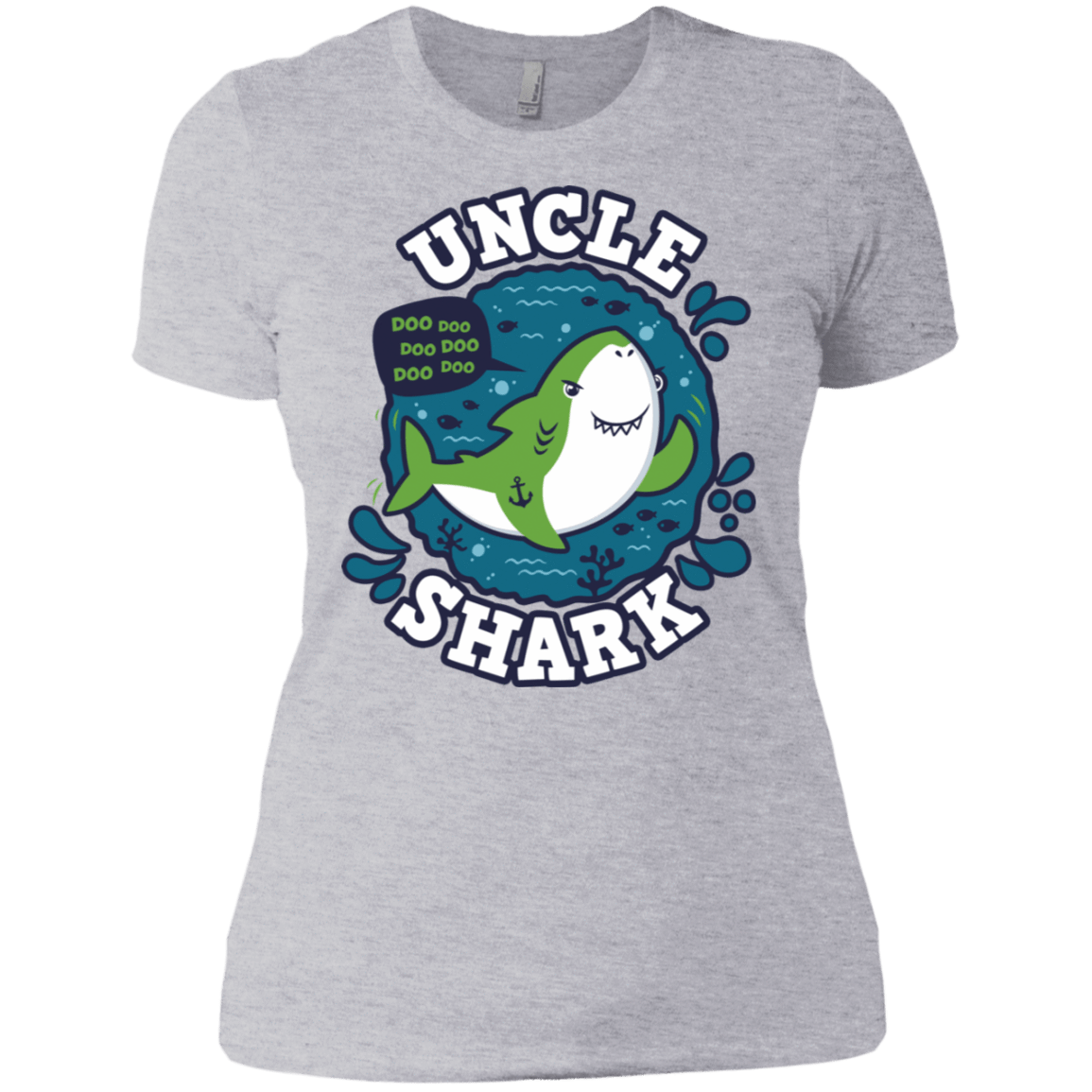 T-Shirts Heather Grey / X-Small Shark Family trazo - Uncle Women's Premium T-Shirt