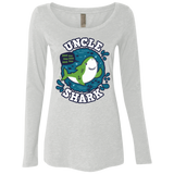 T-Shirts Heather White / S Shark Family trazo - Uncle Women's Triblend Long Sleeve Shirt