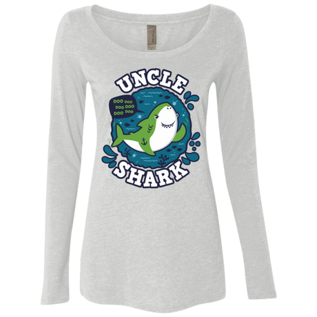 T-Shirts Heather White / S Shark Family trazo - Uncle Women's Triblend Long Sleeve Shirt