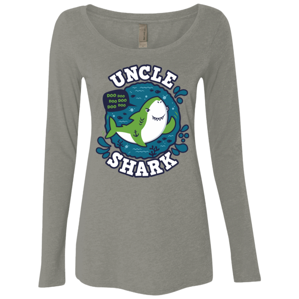 T-Shirts Venetian Grey / S Shark Family trazo - Uncle Women's Triblend Long Sleeve Shirt