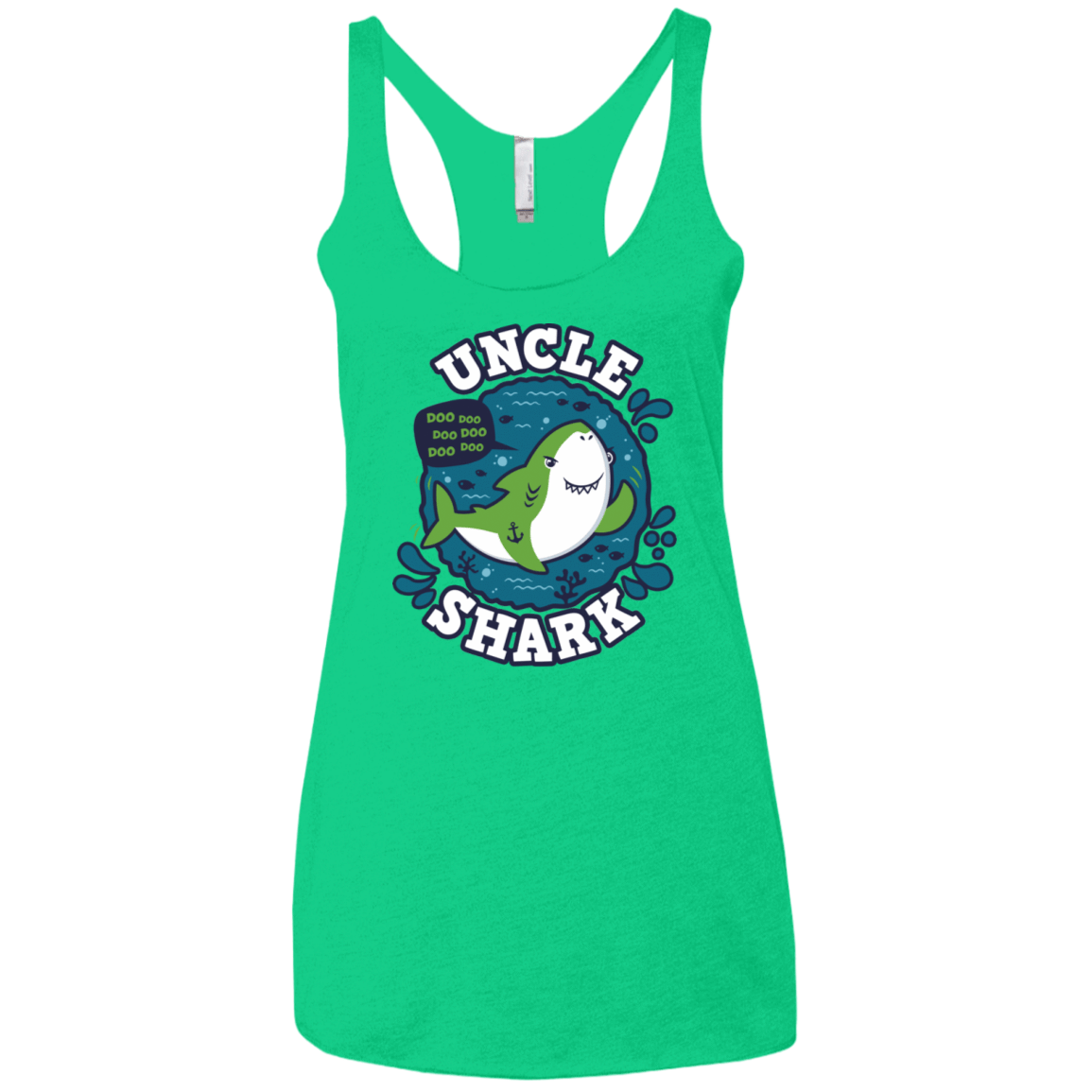 T-Shirts Envy / X-Small Shark Family trazo - Uncle Women's Triblend Racerback Tank