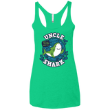 T-Shirts Envy / X-Small Shark Family trazo - Uncle Women's Triblend Racerback Tank