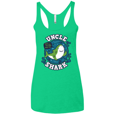 T-Shirts Envy / X-Small Shark Family trazo - Uncle Women's Triblend Racerback Tank