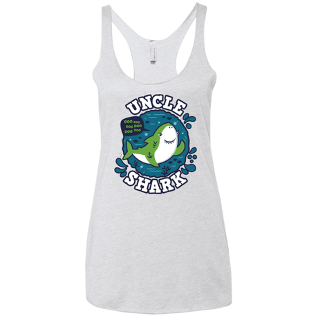 T-Shirts Heather White / X-Small Shark Family trazo - Uncle Women's Triblend Racerback Tank