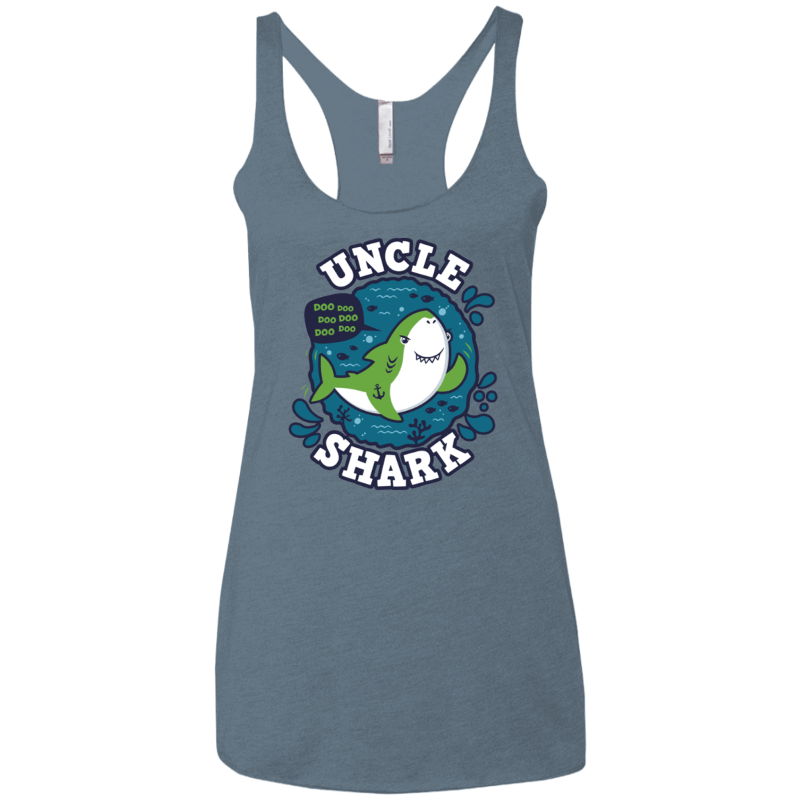 T-Shirts Indigo / X-Small Shark Family trazo - Uncle Women's Triblend Racerback Tank