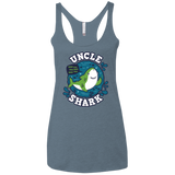 T-Shirts Indigo / X-Small Shark Family trazo - Uncle Women's Triblend Racerback Tank