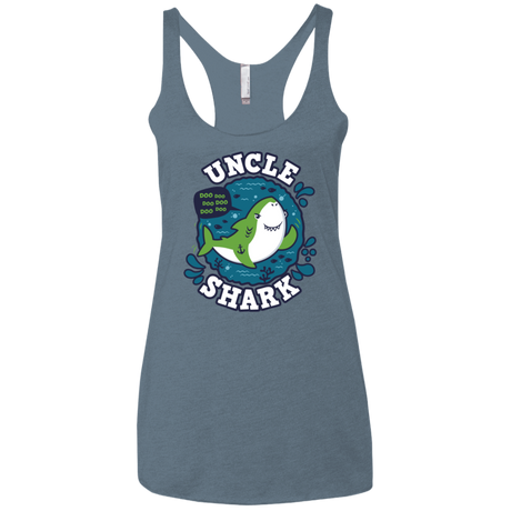 T-Shirts Indigo / X-Small Shark Family trazo - Uncle Women's Triblend Racerback Tank